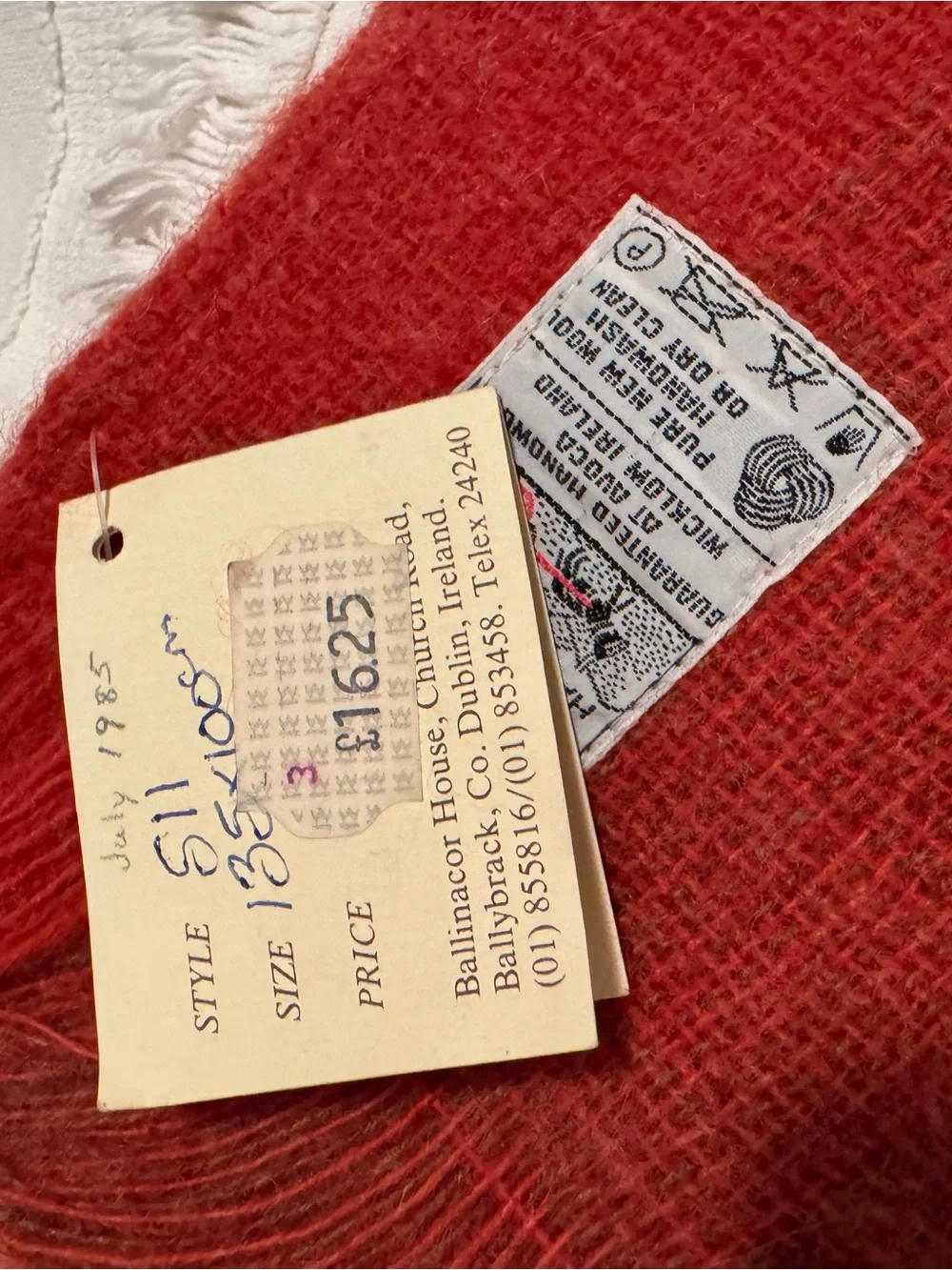 Cozy Red & Orange Woven Fringe Throw Blanket